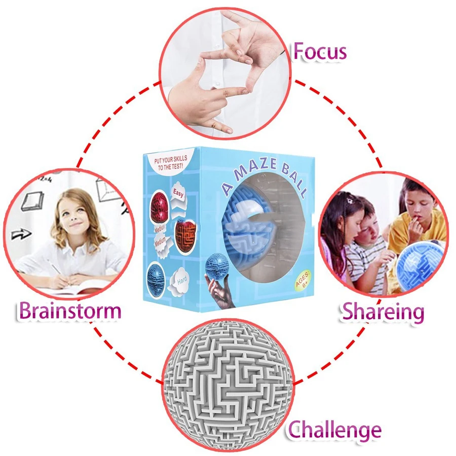 Лабиринт мяч мини 3D Волшебная головоломка интеллект и идея Perplexus лабиринт игра IQ