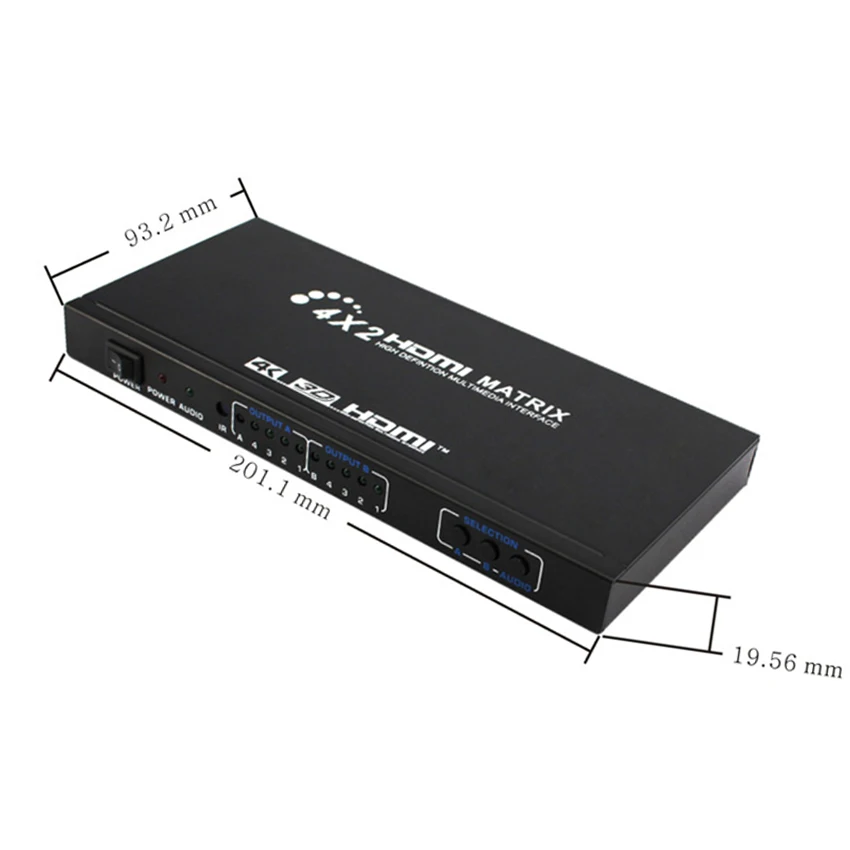 Матричный коммутатор 4x2 HDMI FiveHome Ultra HD 4K x 2K @ 30 Гц 4 в 2 выхода истинный матричный