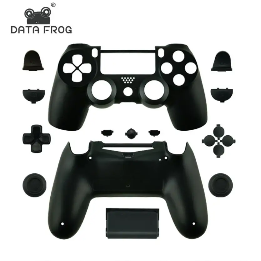 Замена Полный корпус и кнопки мод комплект для jds 040 DualShock 4 playstation 4 PS4 Pro тонкий контроллер Корпус чехол - Цвет: Черный