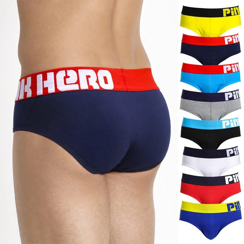Новое высококачественное хлопковое нижнее белье Pink Heroes мужские трусы однотонное