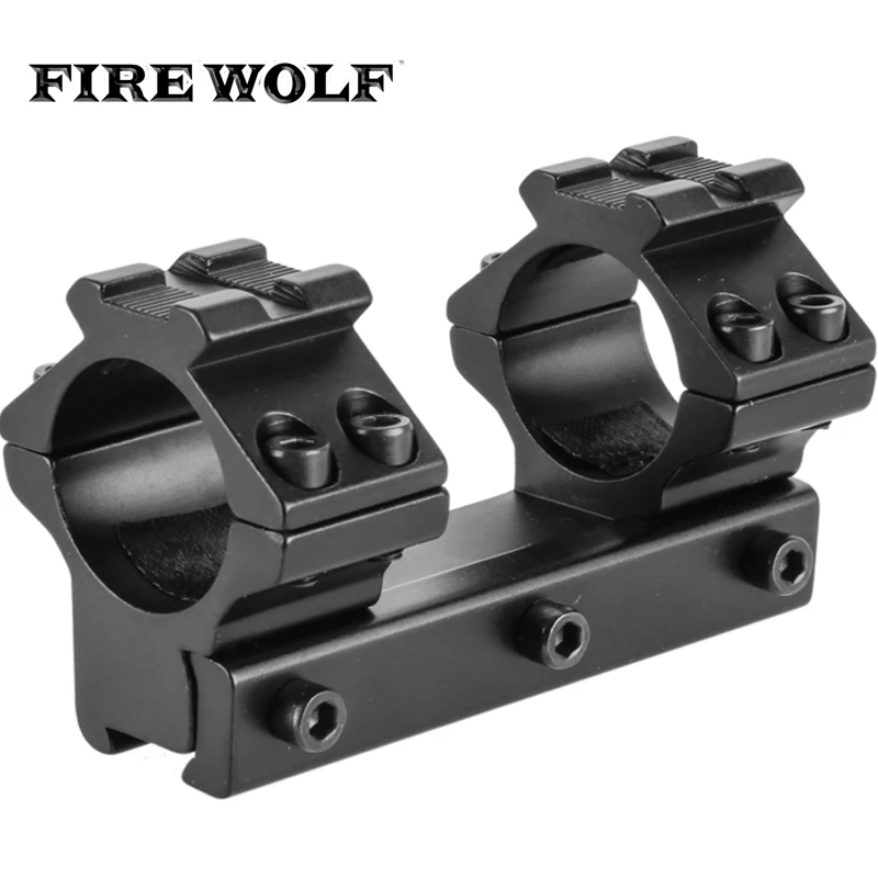 FIRE WOLF 8cm Low Profile 11mm Dovetail Airgun 25.4mm Rings W/Stop Pin 13mm Rail For Hunting Tactical Rifle Scope Mount
