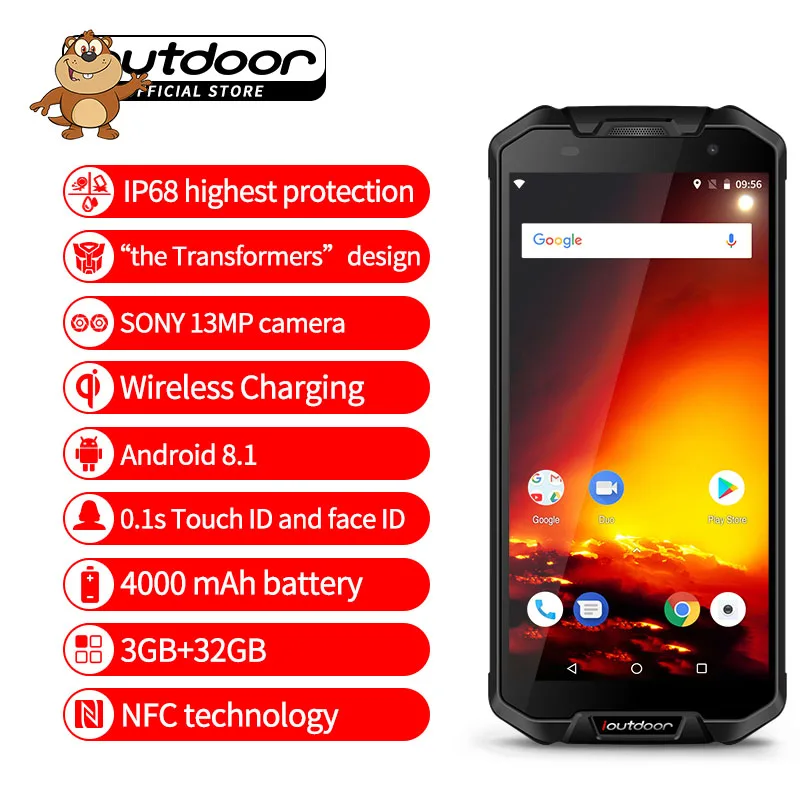 Ioutside 2019 Новый Полярный 3 прочный смартфон 5 &quotHD + ГБ 32 IP68 водонепроницаемый