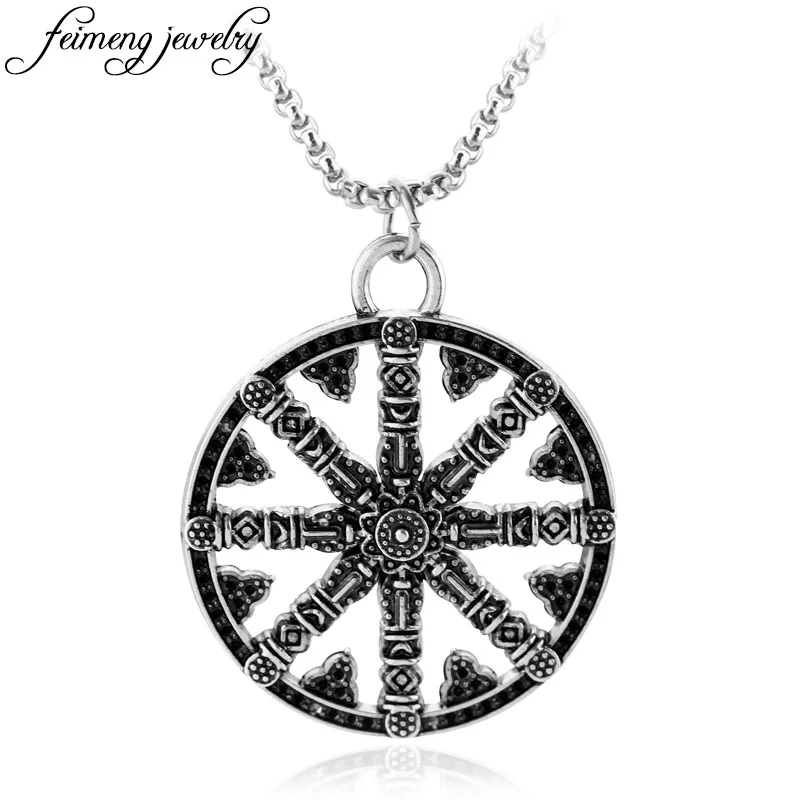 Символ викингов норсе Runic якорь ожерелье Ретро Винтаж компас руль подвеска для