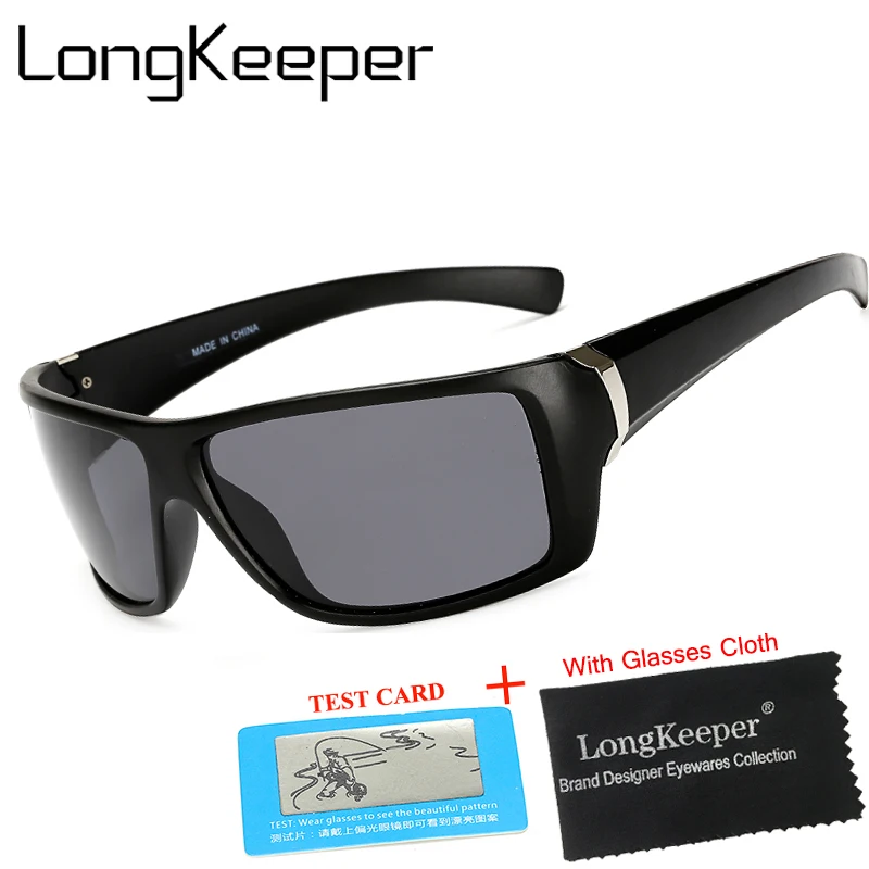 Солнцезащитные очки унисекс LongKeeper квадратные винтажные поляризационные с