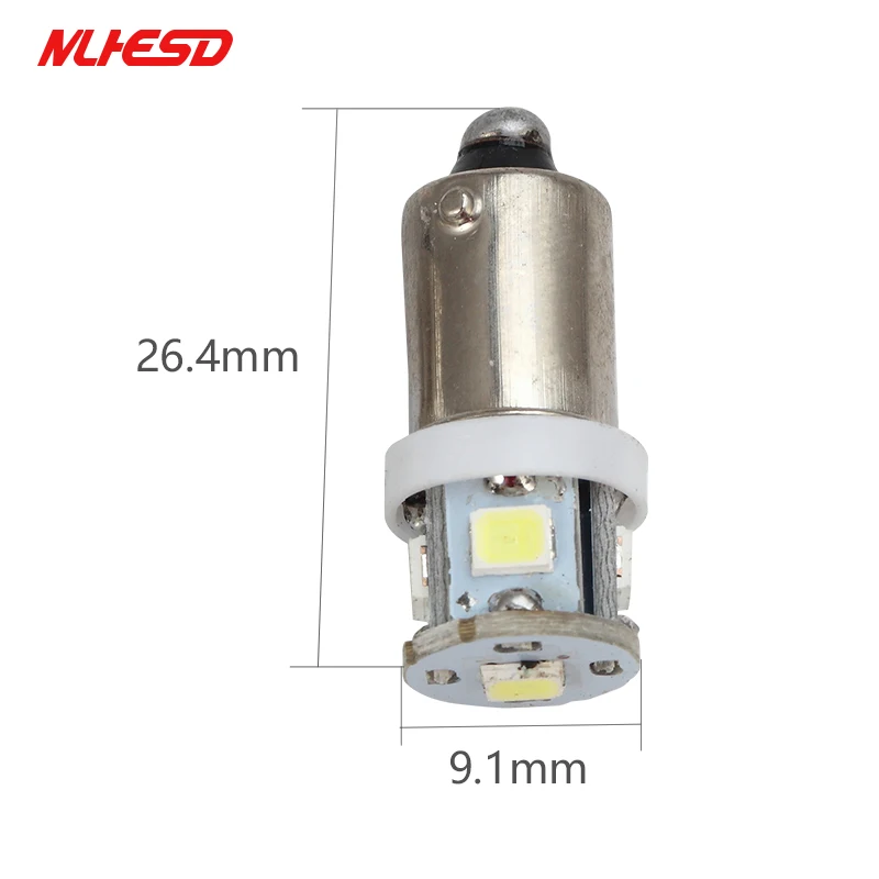 500 шт. 6 3 V BA9S 5 SMD 3528 Светодиодный не полярности анти-мерцание переменного тока с