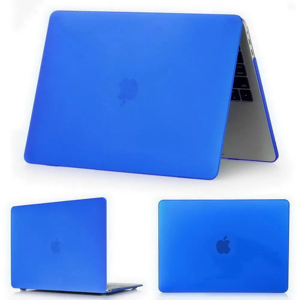 Популярный чехол для Apple Macbook Air 13 Чехол Pro retina 11,6 13,3 15,4 дюймов Сумка для ноутбука, Air 13 pro 13 15 Touch bar ID Чехол-A1932 - Цвет: Matte shen Blue