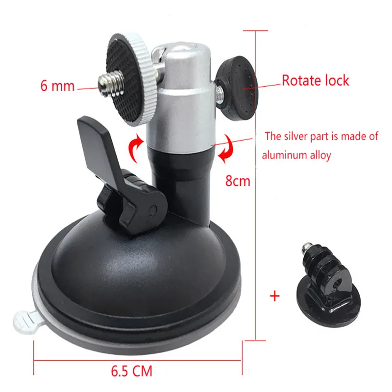 Suction Cup Автомобиль присоска Окно Стекло штатив с присоской держатель для GoPro Hero 8 7 6 5 SJCAM sony Yi 4 к DJI Осмо Экшн камера аксессуары набор - Цвет: Suction Cup