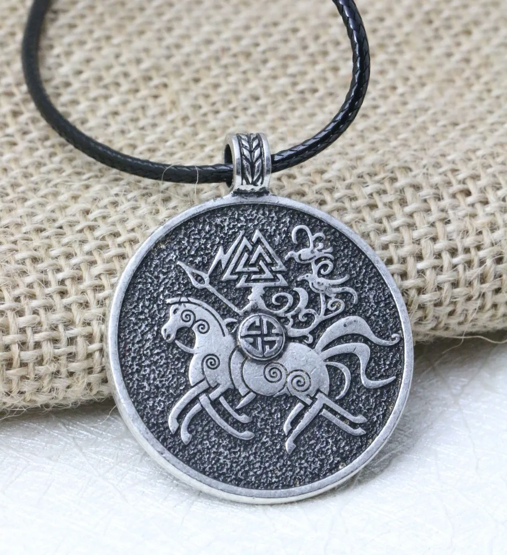 Бриллиантовая подвеска LANGHONG бриллиантовая и Solider Valknut Raven амулет в виде викингов