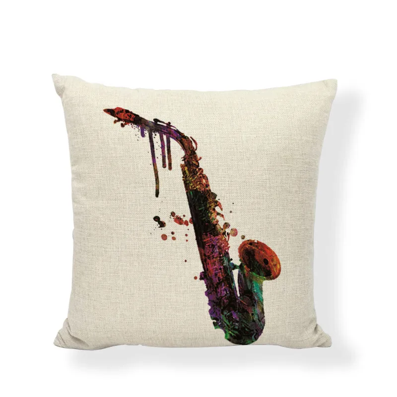 Красочные Музыкальные инструменты узорчатый чехол Личность гитары скрипки