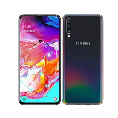 Черный Мобильный телефон samsung Galaxy A70 на весь экран 6,7 дюймов 8 Гб 128 ГБ Восьмиядерный 4500 мАч супер быстрая зарядка 4G мобильный телефон - Цвет: Черный