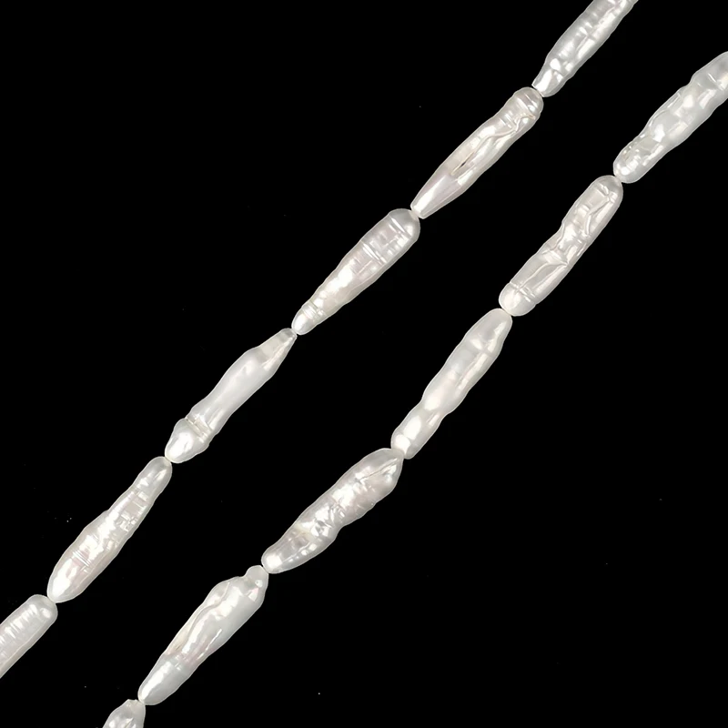 Топ AAA натуральный пресноводный жемчуг удлиненные бусины модные прямые