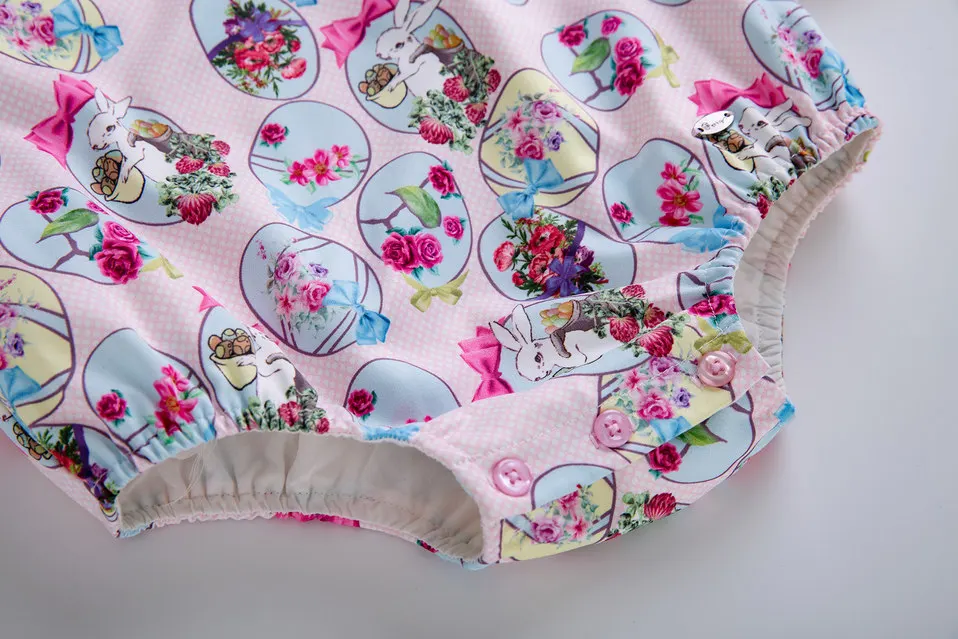 Костюм маленькой девочки на Пасхальный день милый комбинезон с цветочным