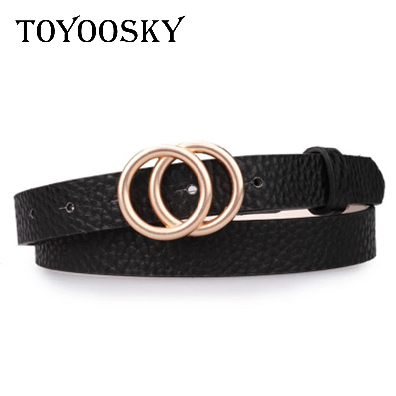 TOYOOSKY новый дизайнерский женский ремень с золотой пряжкой поясные ремни для