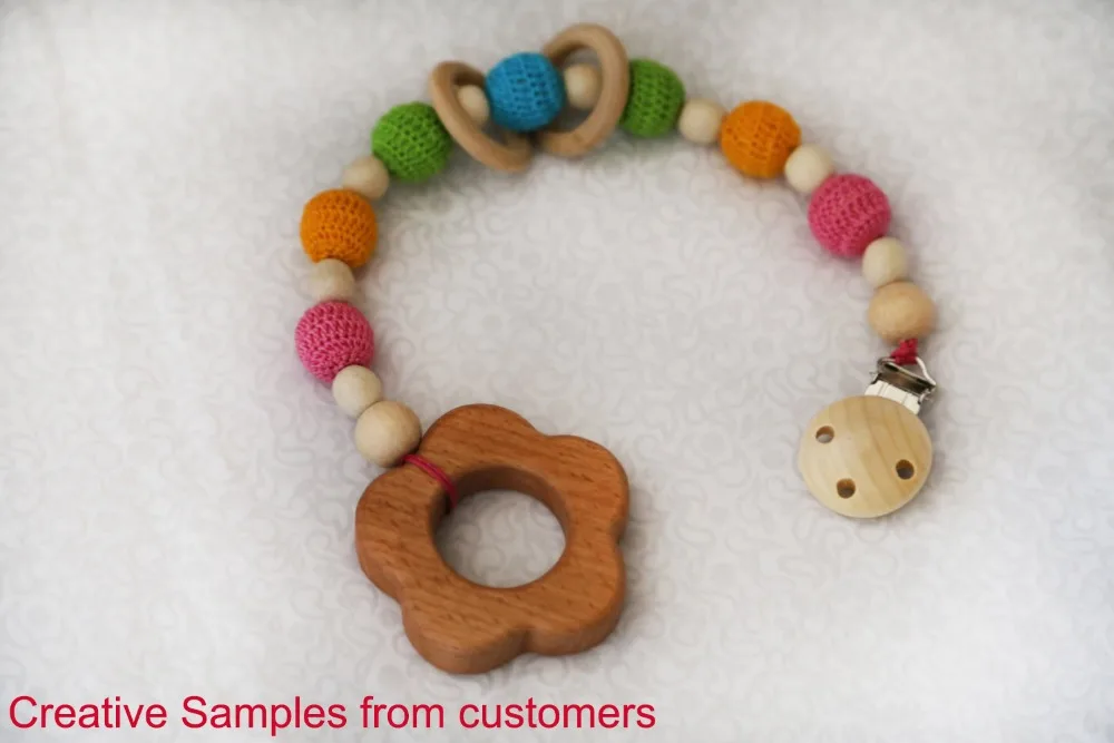 Подтяжки-пустышки серые из натурального дерева 25 шт. | Мать и ребенок