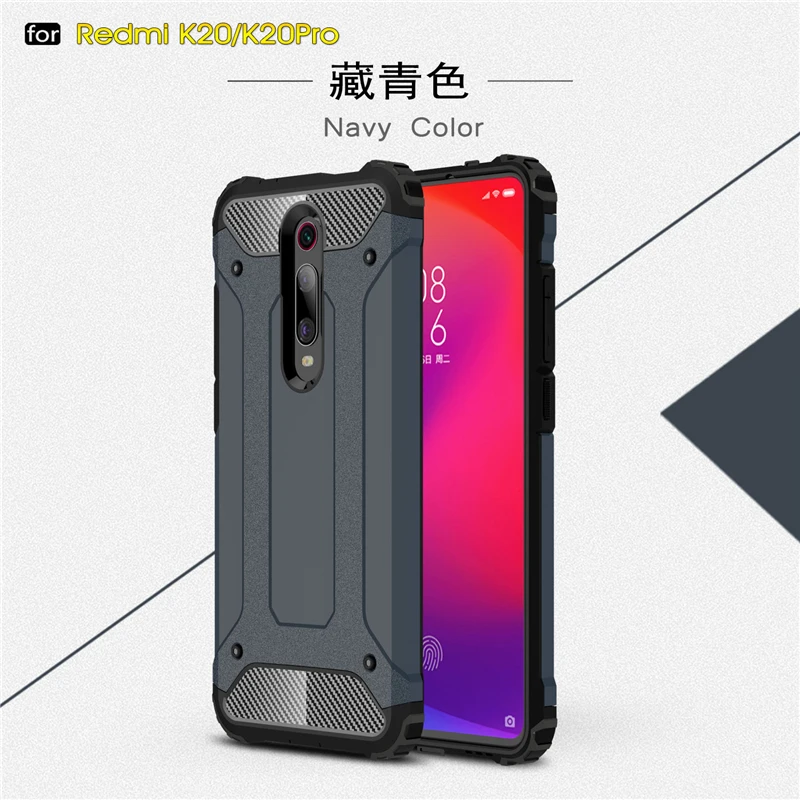 For Xiaomi Redmi K20 Case Silicone Rubber Armor Shell Hard PC Back Phone Cover for | Мобильные телефоны и аксессуары