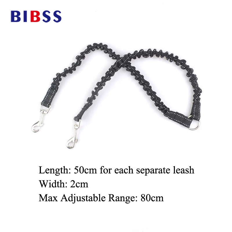 Эластичная растягивающаяся двойная поводок для собак цепочка спортивной
