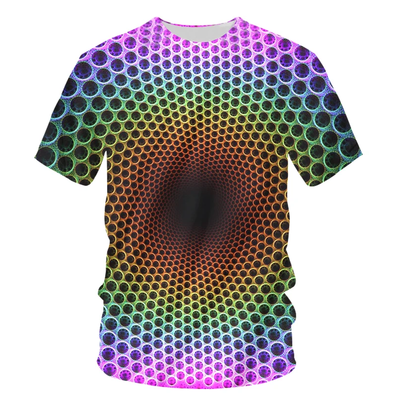 

New Fashion T-shirt Men T Shirt Colorful Cellular Swirl 3D Print Hip Hop Fitness Tshirt Unisex Tee Tops Brand Clothing Camisetas