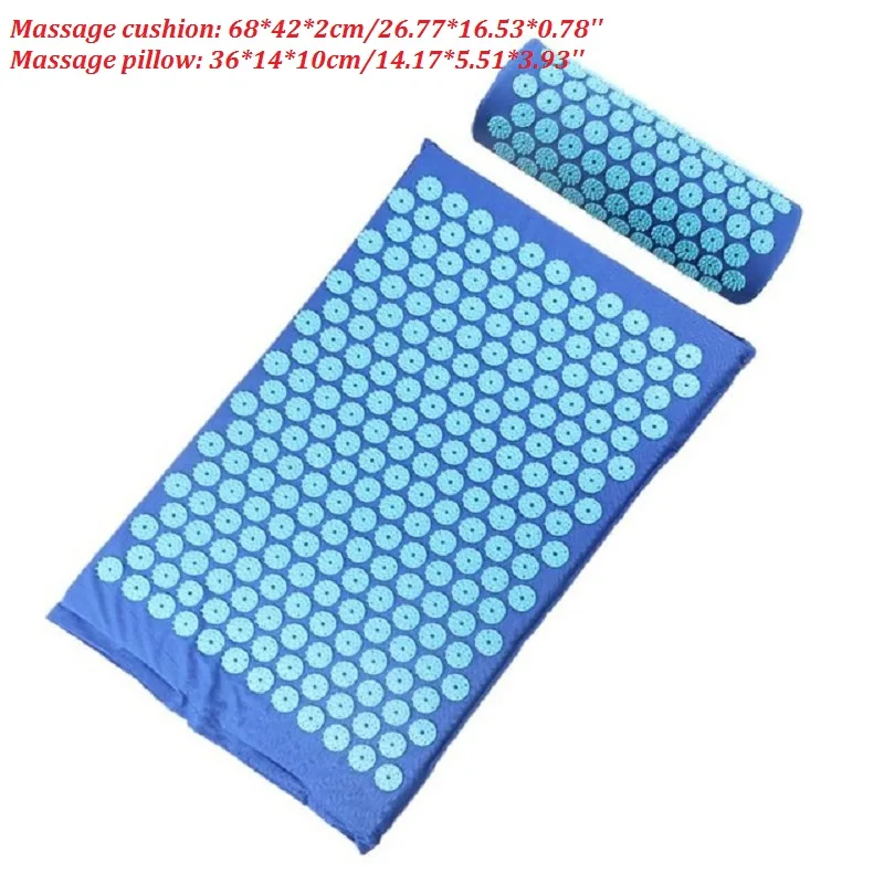 mat and pillow Йога Спайк акупрессура коврик набор фитнес массажная подушка тело боль снимает Спайк мат - Цвет: mat and pillow