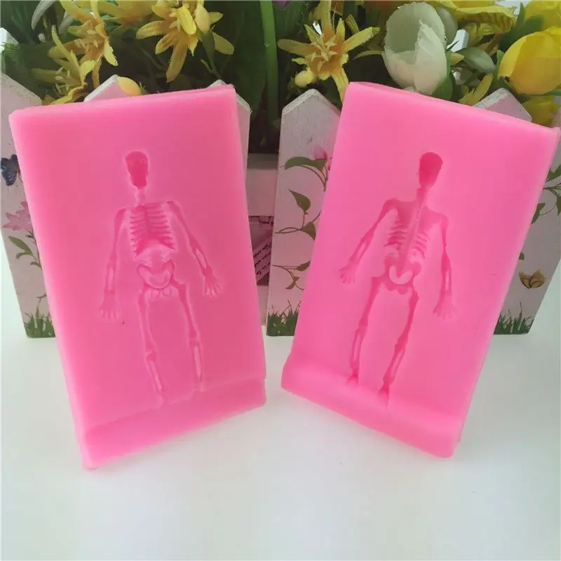 1 компл. 3D крест гроб Скелет Череп силиконовая форма для помадки смолы DIY Смола ювелирных изделий ремесло инструменты подарки