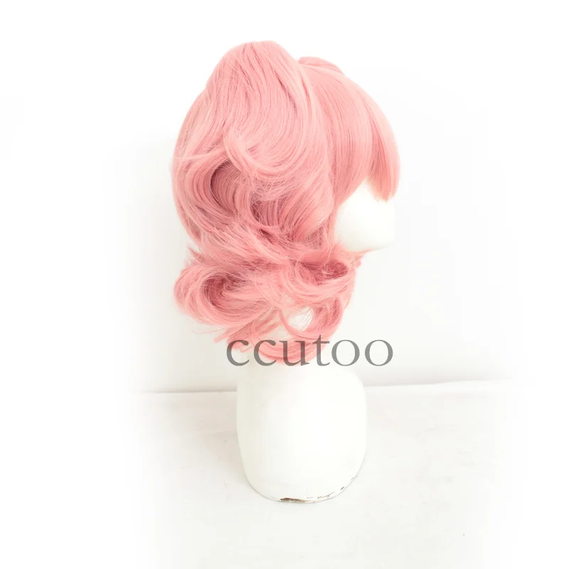 Ccutoo Inu X Boku SS Roromiya Karuta 35 см розовый короткий кудрявый Синтетический Косплей Костюм парик волосы чип съемные хвосты