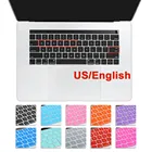 Английские колпачки для ключей, Мягкая силиконовая резина, чехол для клавиатуры 2018 Macbook Pro 13 15, сенсорная панель A1706 A1989 A1707 A90
