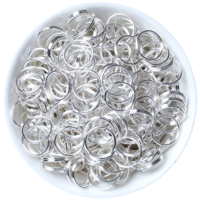 

200pcs 4 5 6 8 10mm Silver Split Double Loops Open Jump Rings Jewelry Findings For DIY Bracelet Necklace Connector Key Chains