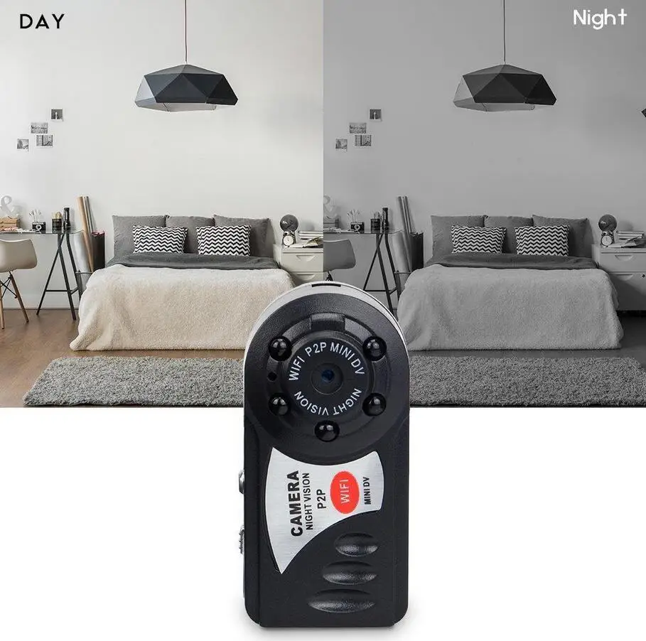 Mini Camera Q7 WIFI P2P DV DVR Wireless IP Cam Video Camcorder Recorder Network Remote View Night Vision IR/Motion Detect | Электроника