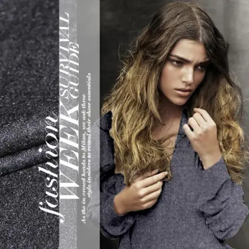 

LEO&LIN Winter Italy Type ultra-thin Smoky Grey Fashion Liangsi Woolen Cloth Sewing Fabric 50cm