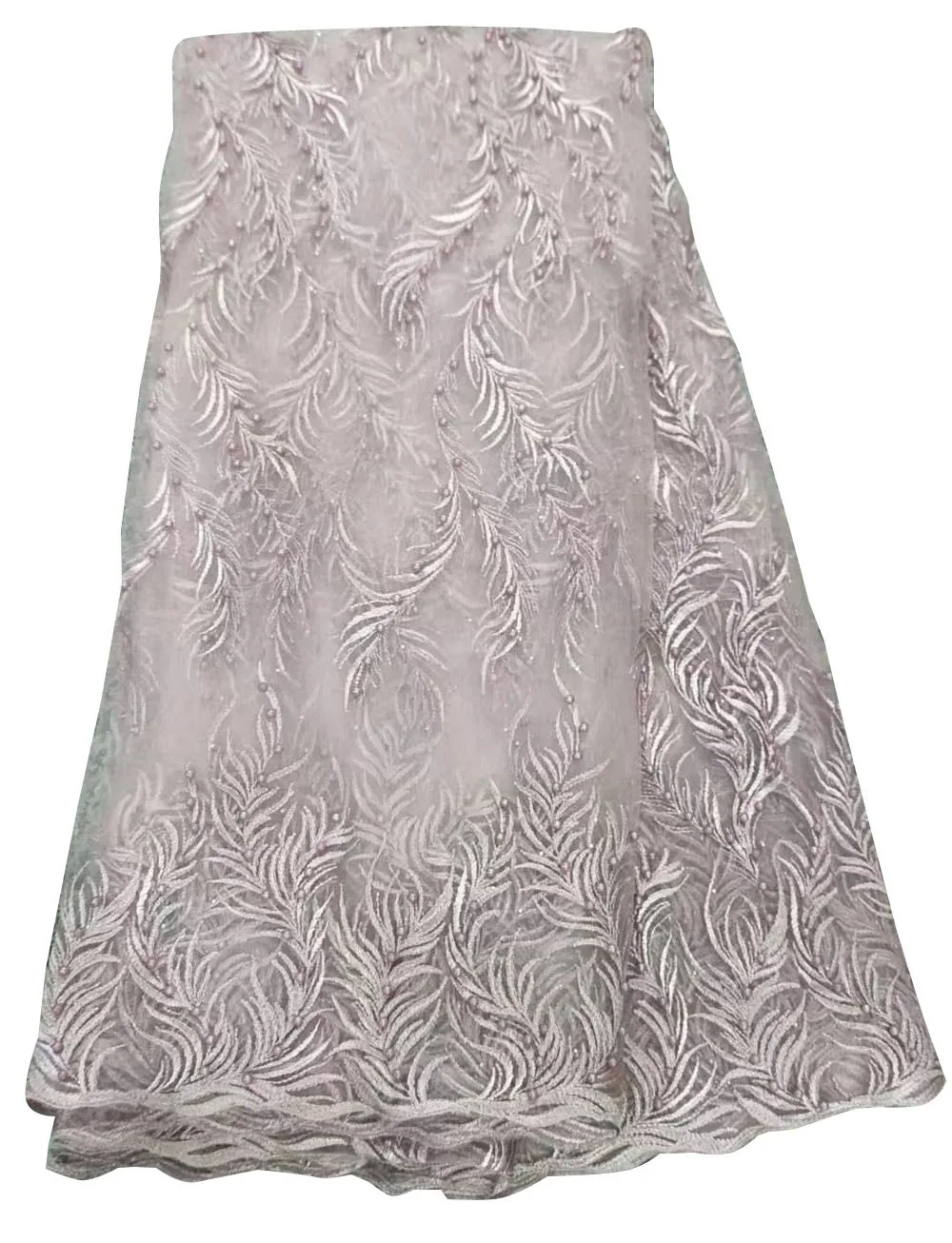 Хаки моды французского кружева с бисером вышитые тюль 2018 высокого качества для