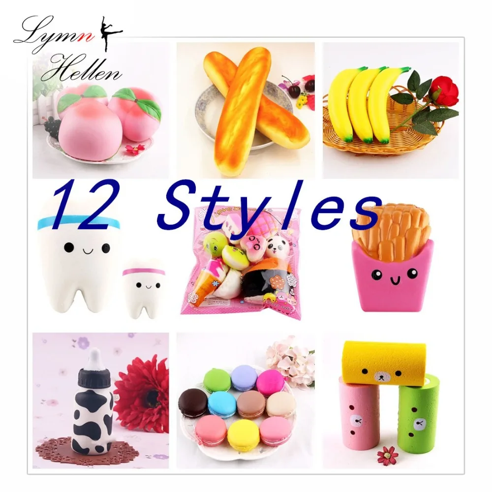

Squishys Antistress Jumbo Slow Rising Kawaii Charms Scented Food Anti-stress Squishy Stress Reliever Hand Squeeze Kids Fun Toys