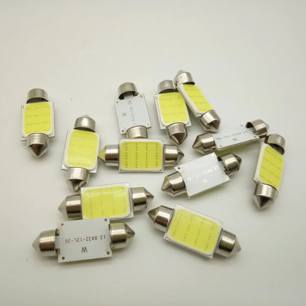 10 шт. FT 12 чипов COB C5W 24V 12V 31/36/39/41mm ft cob Белый Автомобильный фестонный купол