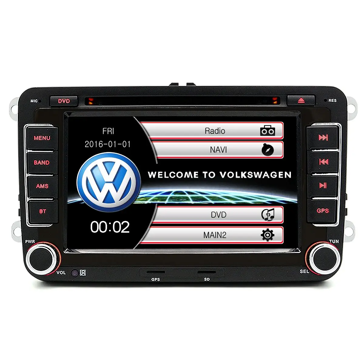 2 Din автомобильный DVD мультимедийный плеер Сенсорный экран WiFi радио FM AM c gps