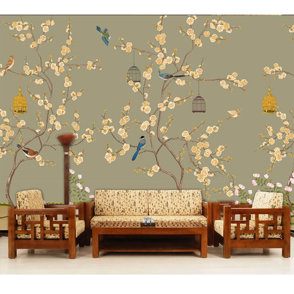Мода 2016 дерево наклейка на стену Настенные обои для детей китайский стиль цветок