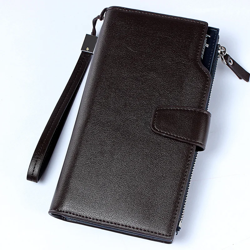 Модные мужские кошельки высококлассный кошелек на молнии с застежкой