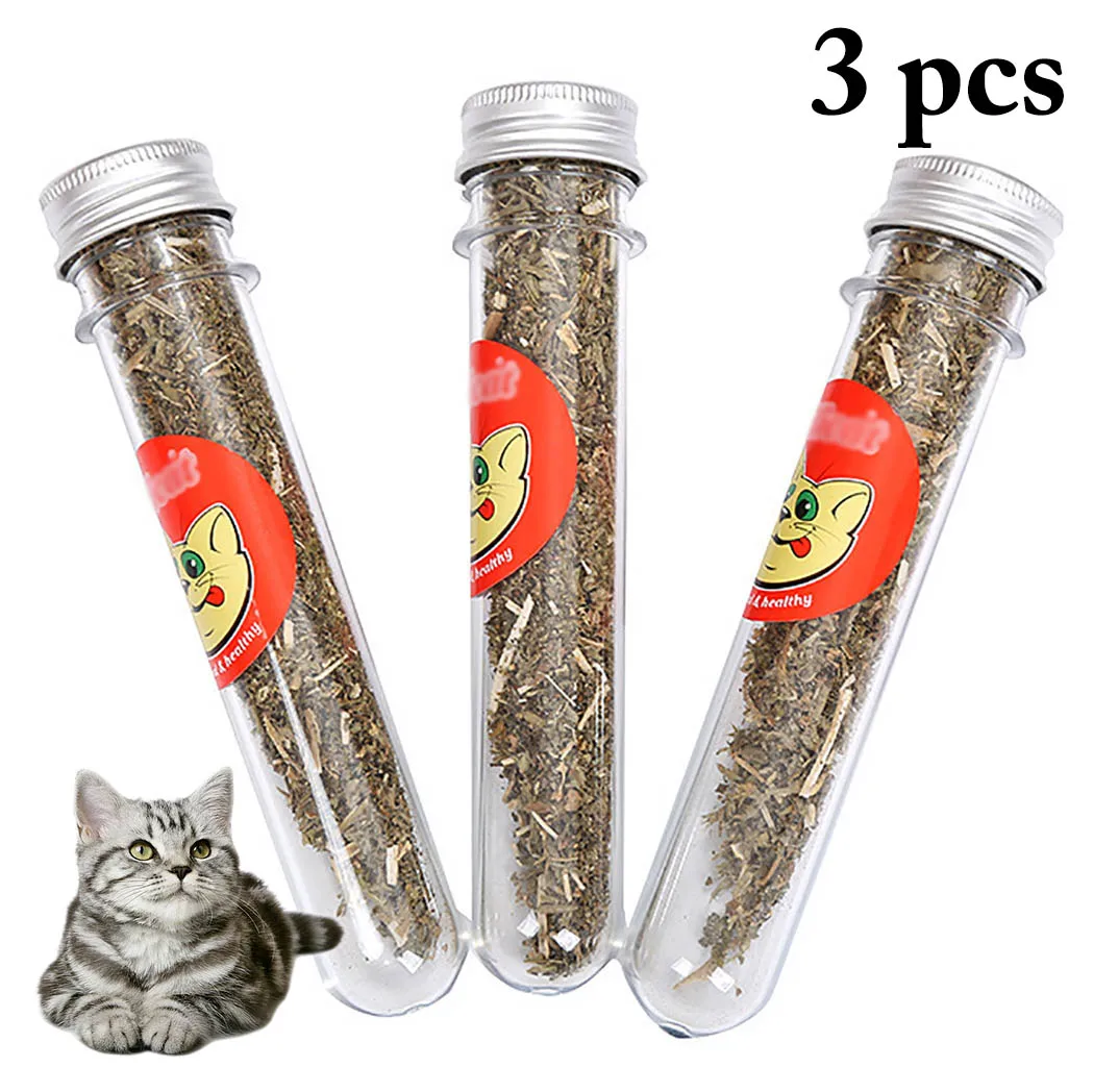 

3 Bottles/Set Catnip Toys Natural Organic Premium Catnip Catmint Menthol Flavor Can Be Sprinkled On Toys And Catnip Toy For Cat