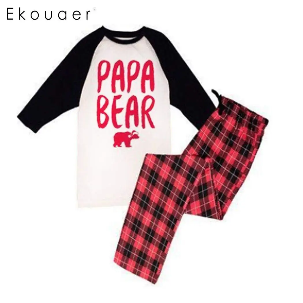 Dad Ekouaer/пижамные комплекты для всей семьи; одежда для сна с принтом; пижамы для детей; семейный пижамный комплект для мамы, папы и ребенка; пижамы; одежда для сна; комплект домашней одежды - Цвет: Dad