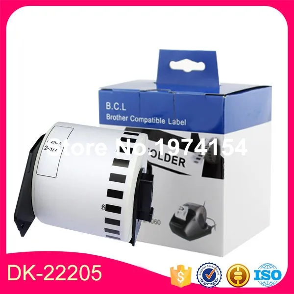 20 Rolls совместимые DK 22205 этикетки 62 мм * 30 48 м Непрерывная Совместимость принтера