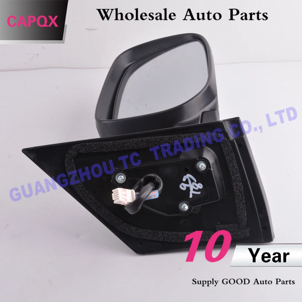 CAPQX, 1 пара, 7 проводов для Toyota VIOS 2008-2013, внешнее зеркало заднего вида в сборе, светодиодный светильник поворота, зеркало заднего вида 87910-0D400