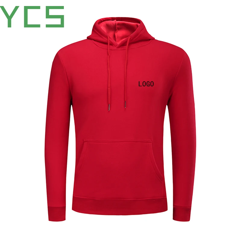 Толстовки YCS из 100% хлопка для мужчин и женщин унисекс с логотипом сделай сам