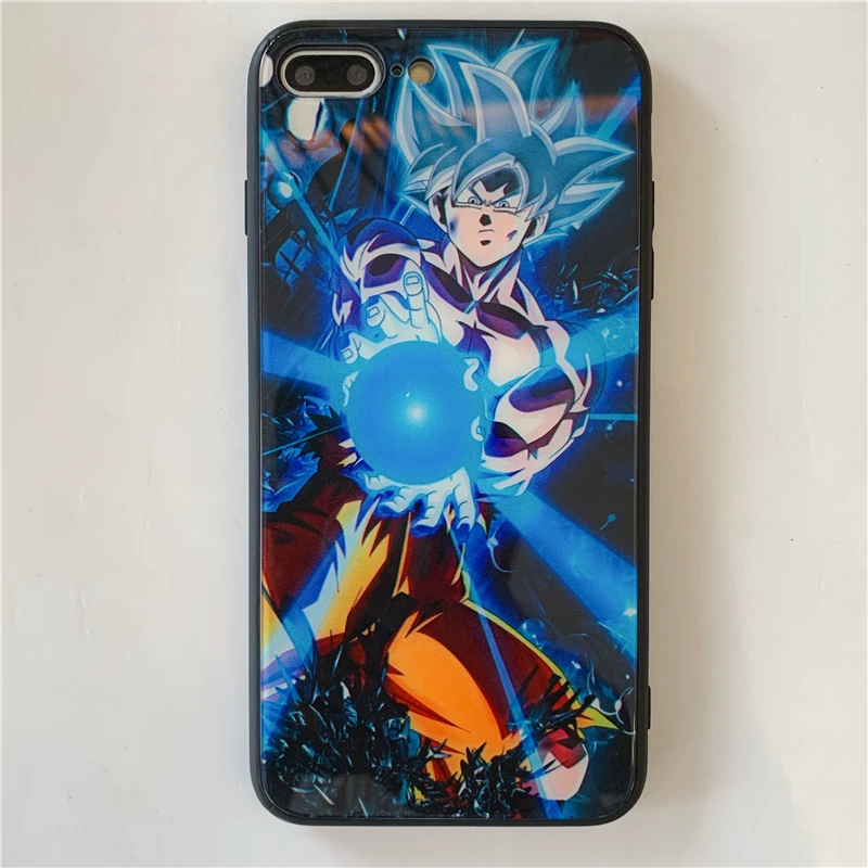 Super Saiyan vegeta Dragon Ball Z Сон Гоку чехол для iPhone 11 Pro 8, 7, 6, 6S Plus, X Xs Max Xr роскошный зеркальный Стекло чехол Coque