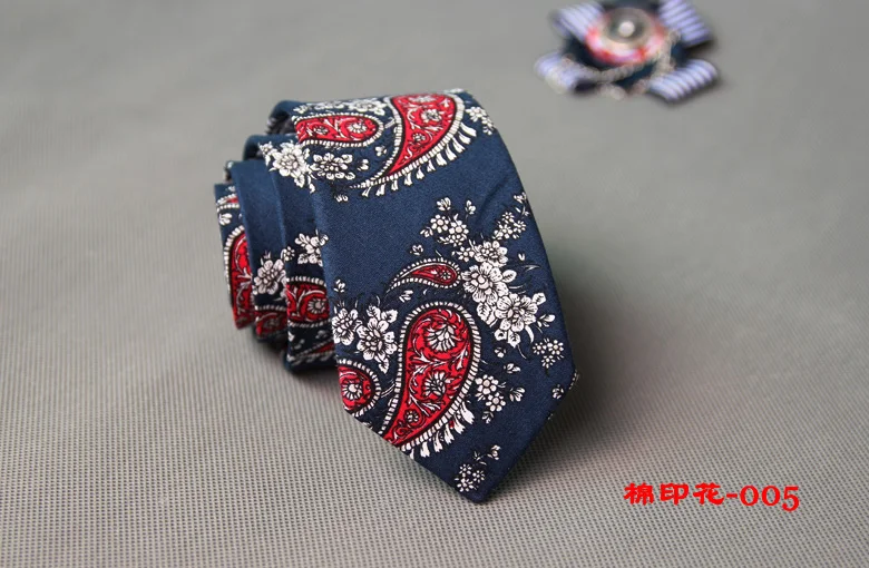 005 Mantieqingway Цветочные Галстуки для мужчин Тощий мужской s Галстуки Gravatas тонкий Corbatas Vestidos Свадебный хлопковый галстук для жениха широкий галстук - Цвет: 005