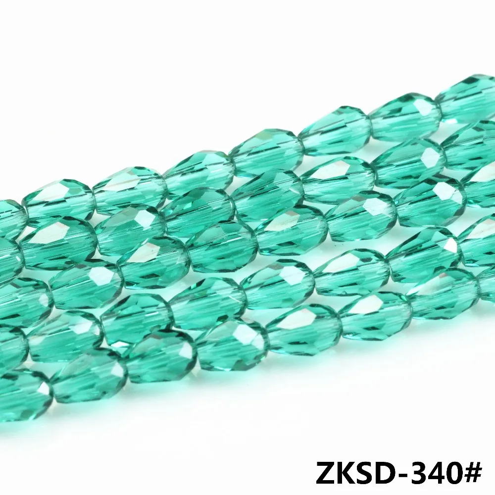 ZHUBI подвеска в виде хрустальной капли 3x5/6x8 мм красные стеклянные бусины