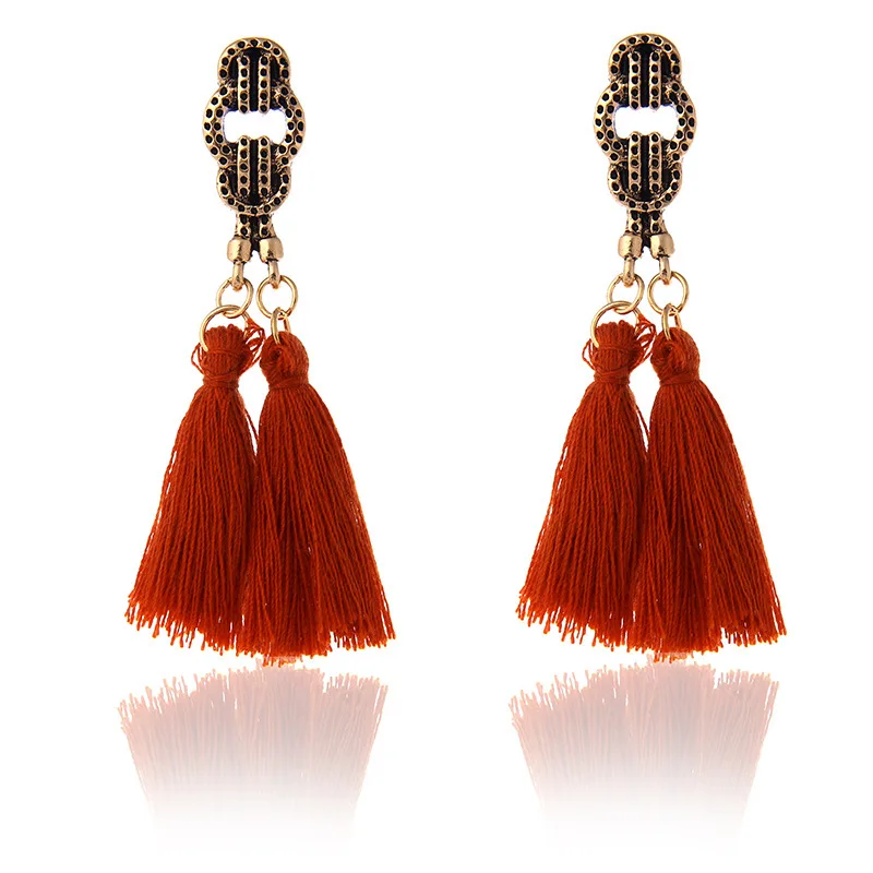 

2021 Pendientes Aretes The New Jewelry Bohemia Exaggerated Personality Tassel Earrings Long Wholesale Accessories Manufacturer