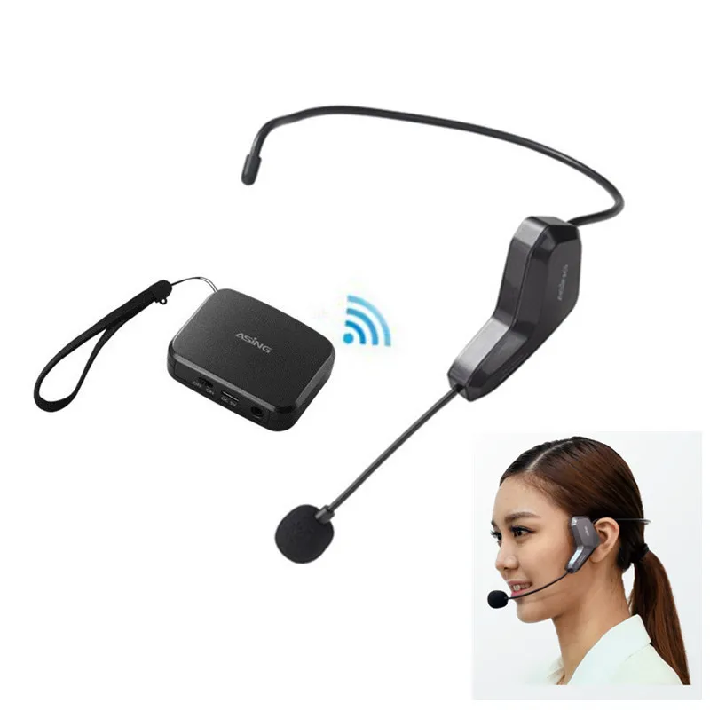 Горячая продажа 2 4G беспроводной микрофон Речевая гарнитура мегафон радио для