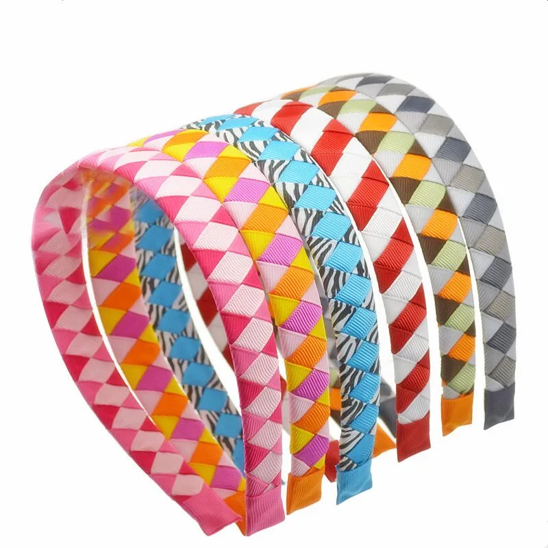 100 шт. Бесплатная доставка DHL опрятный Grosgrain лента тканая повязка на голову