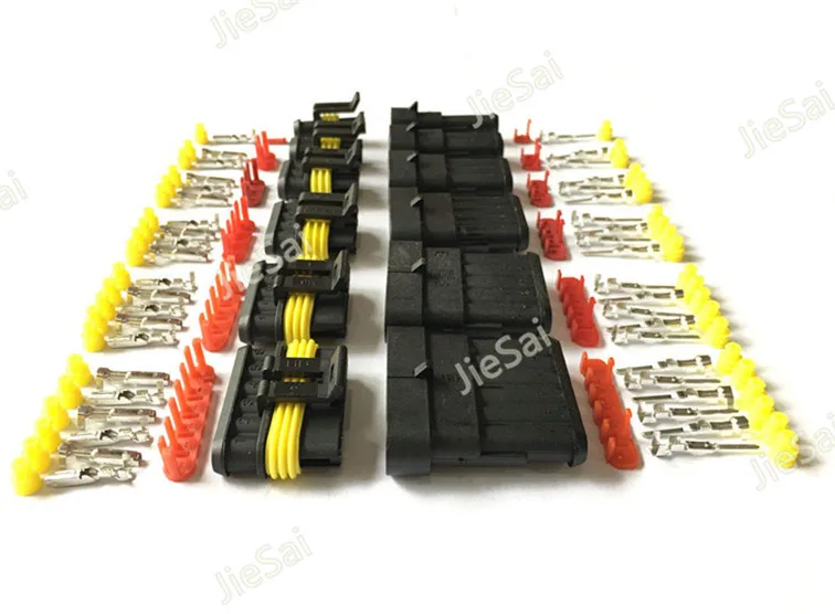 Superseal авто усилитель TE 1,5 комплект 1/2/3/4/5/6 Pin Женский Мужской Водонепроницаемый Электрический провод кабель автомобильный разъем прикуривателя