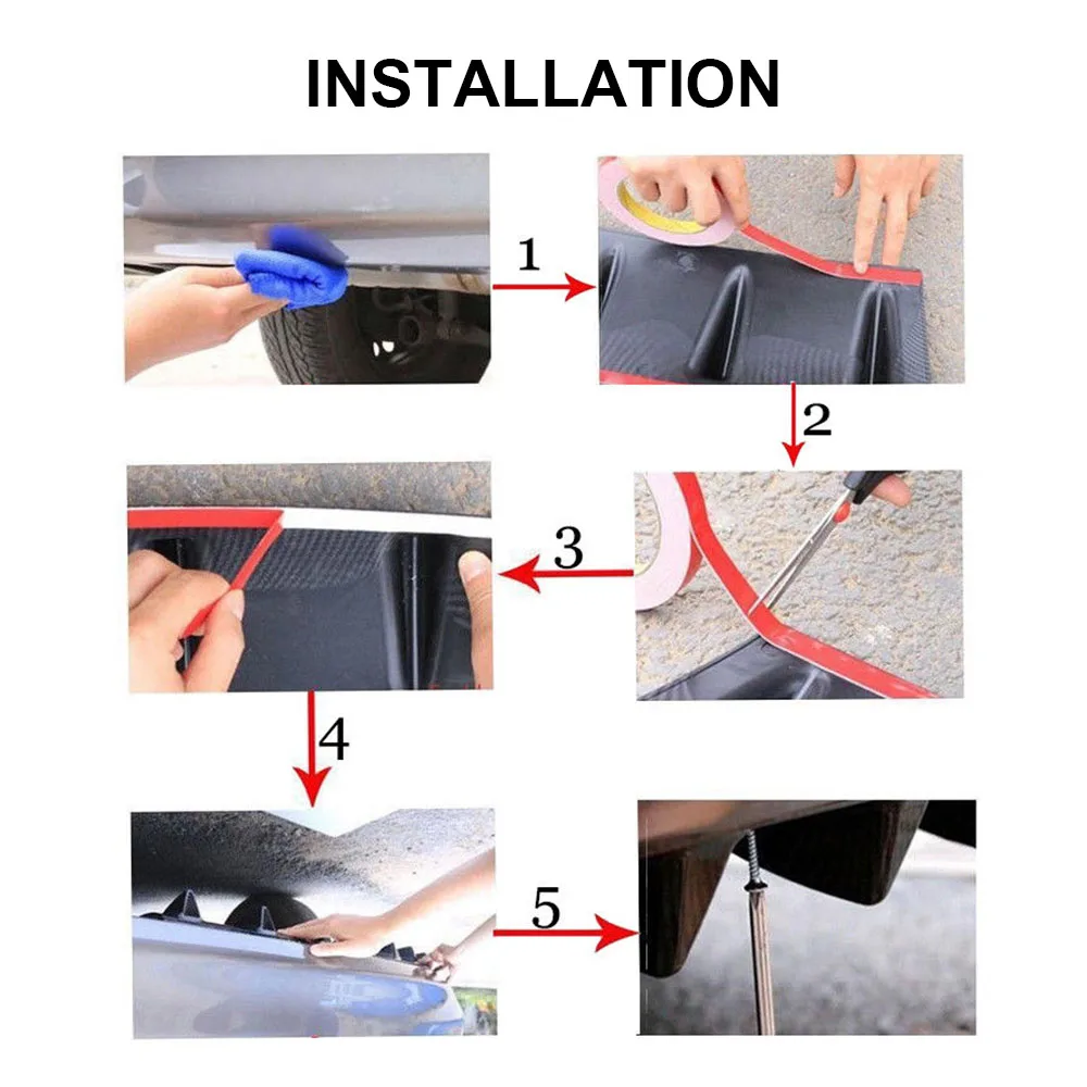 Универсальный автомобильный бампер ABS диффузор для нижнего и заднего бампера