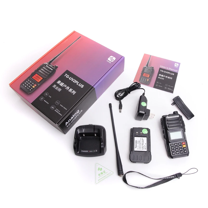 2 шт. Quansheng TG UV2 PLUS высокая мощность 10 Вт 5 полос 136 174 МГц/Police 350 390MH/400 470 МГц 4000 мАч км