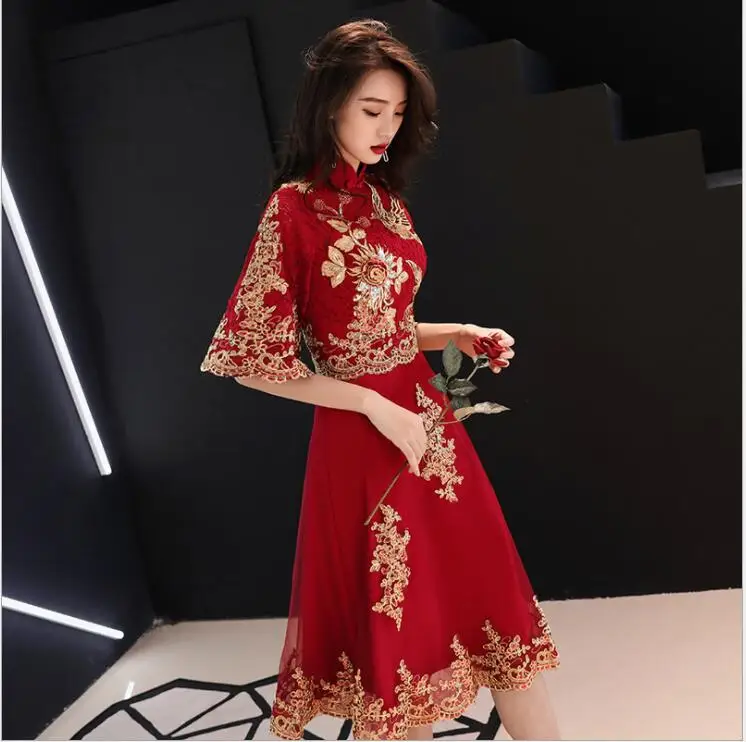 Chinese Dream Show Clothing Simple Pregnant Women Dress Luxury Lace Embroidery Wedding Dresses Sweetheart Elegant Vestido Bride |