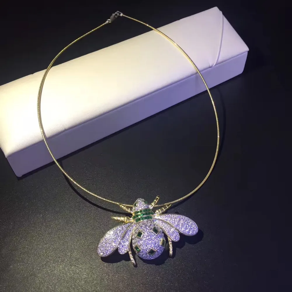 Высококачественная брошь с насекомым Пчелой булавки кулон двойного назначения